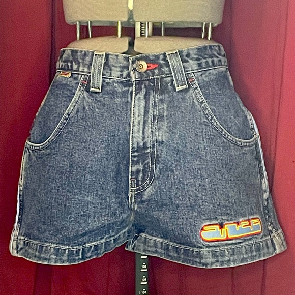 JNCO Pants - Vintage 90s JNCO Jeans Denim PURE NRG Shorts Size 5 High-Waisted Juniors